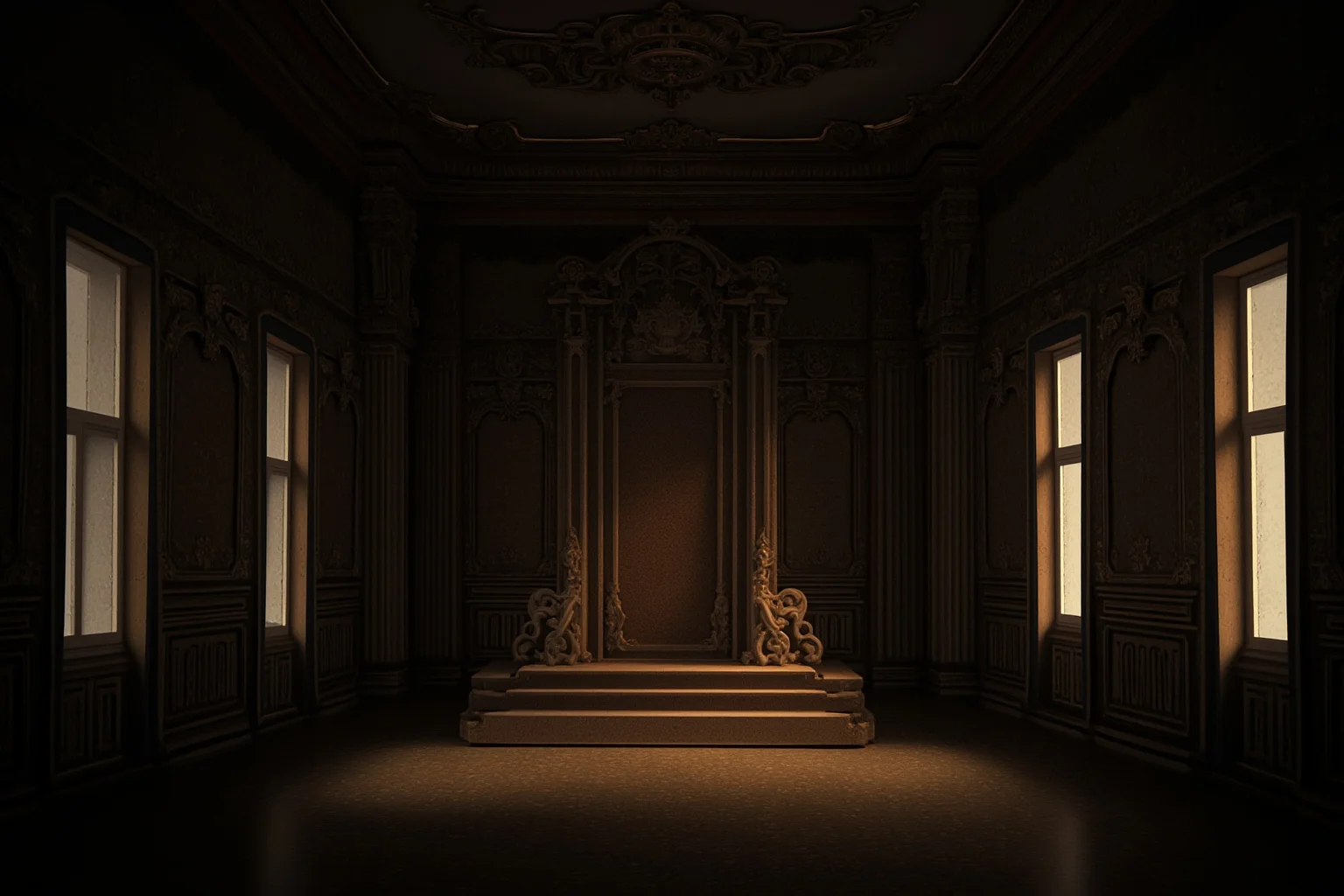 22 Creepiest People in History (And the Truth Behind Their Legends) 5 16th-century Russian palace throne room in shadow, dramatic historical painting style
