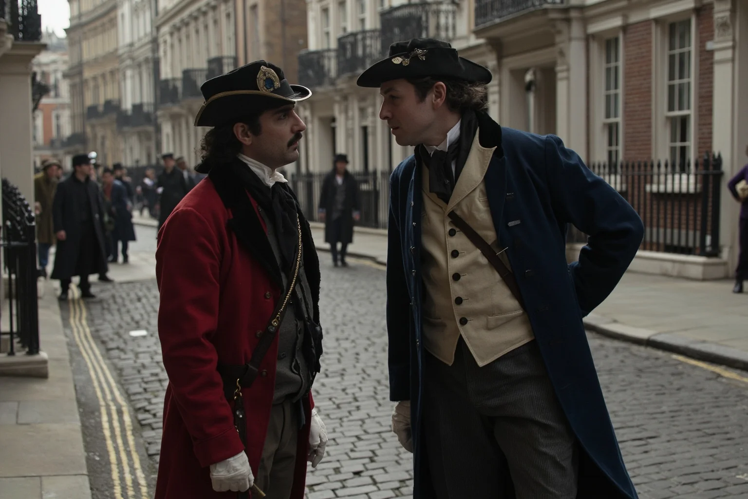 Best Insults in History: 23 Legendary Put-Downs and the Stories Behind Them 13 18th-century British gentlemen in formal coats exchanging a sharp remark on a cobblestone street