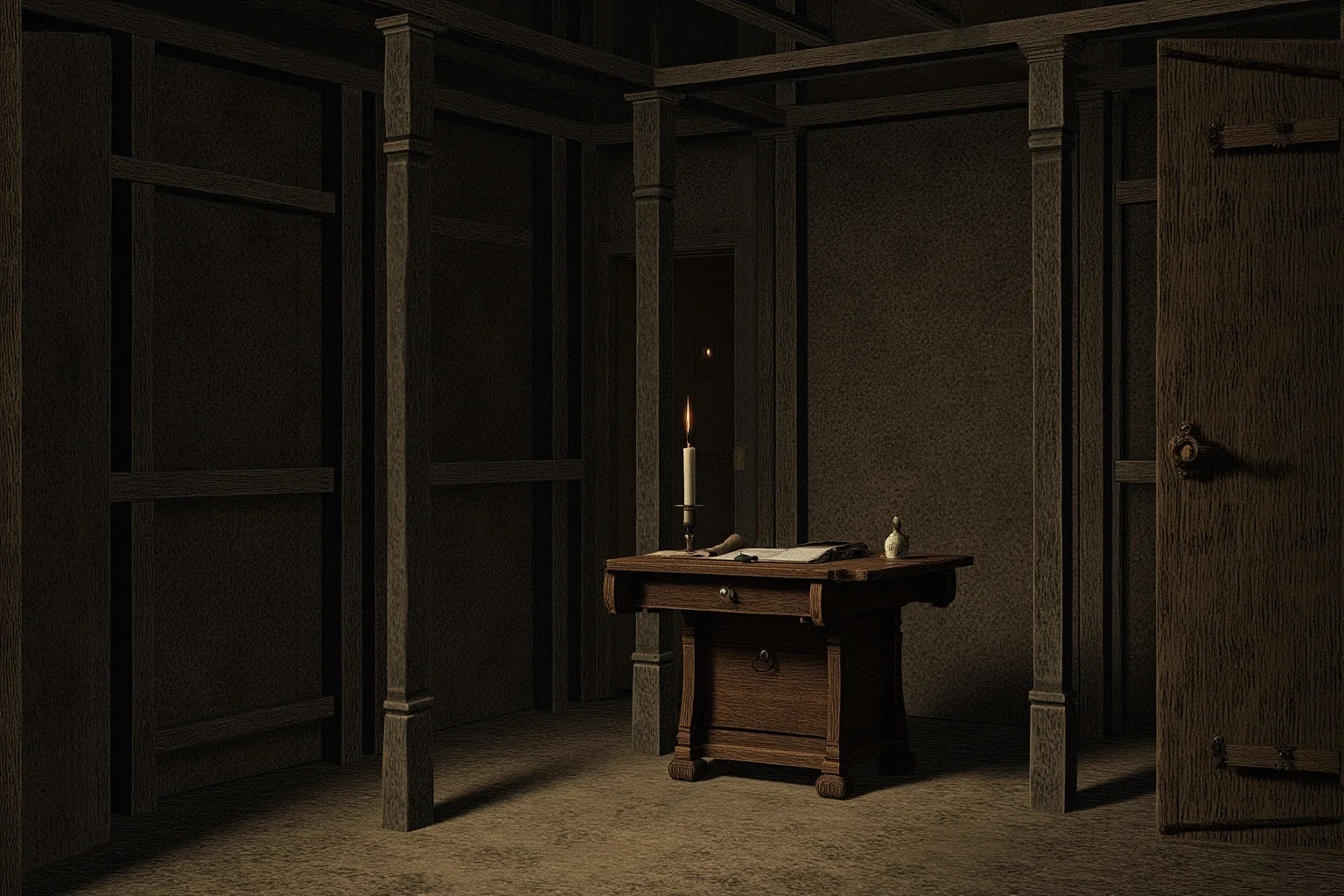 22 Creepiest People in History (And the Truth Behind Their Legends) 17 18th-century French prison cell with a writing desk and candle, moody historical illustration