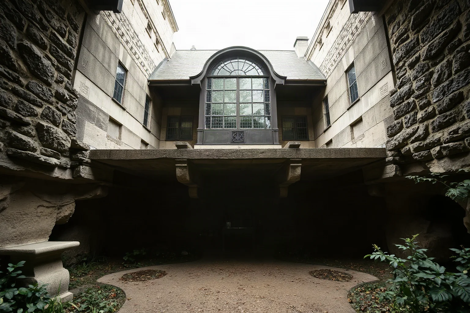 1940s German military bunker carved into limestone beneath a Parisian school building