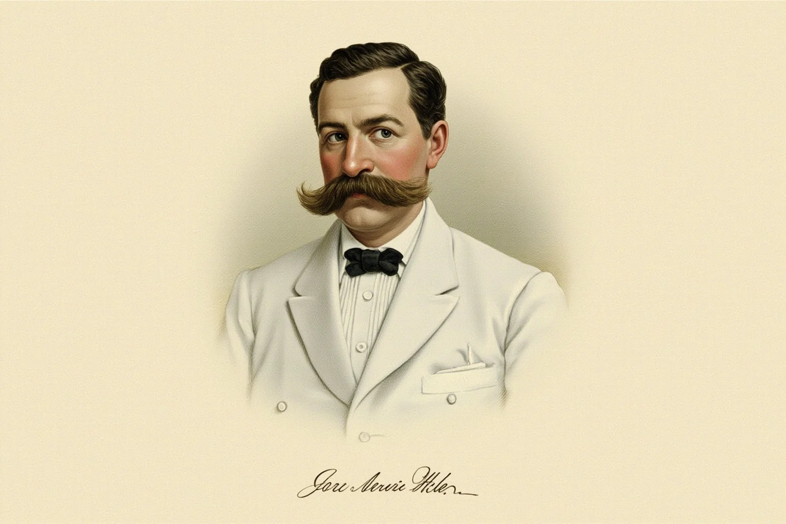 From Cleopatra to George Washington: 21 Most Famous Redheads in History 14 19th-century American author in a white suit with a bushy mustache, formal literary portrait illustration