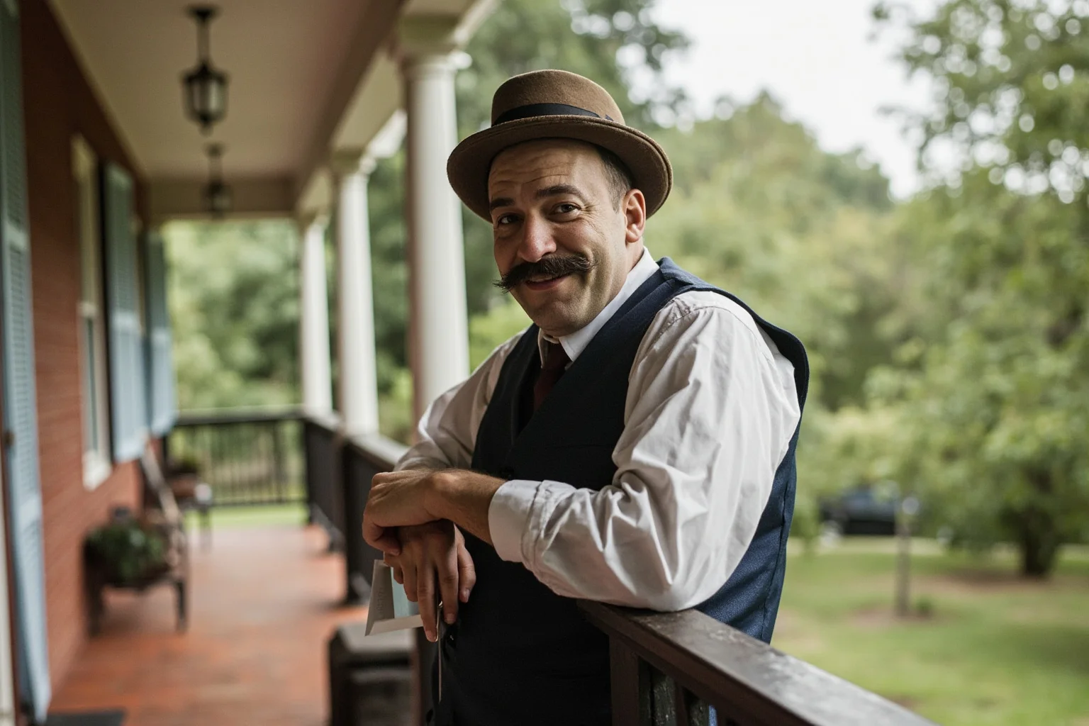 Best Insults in History: 23 Legendary Put-Downs and the Stories Behind Them 16 19th-century American writer with a mustache leaning on a porch railing, smirking while holding a notebook