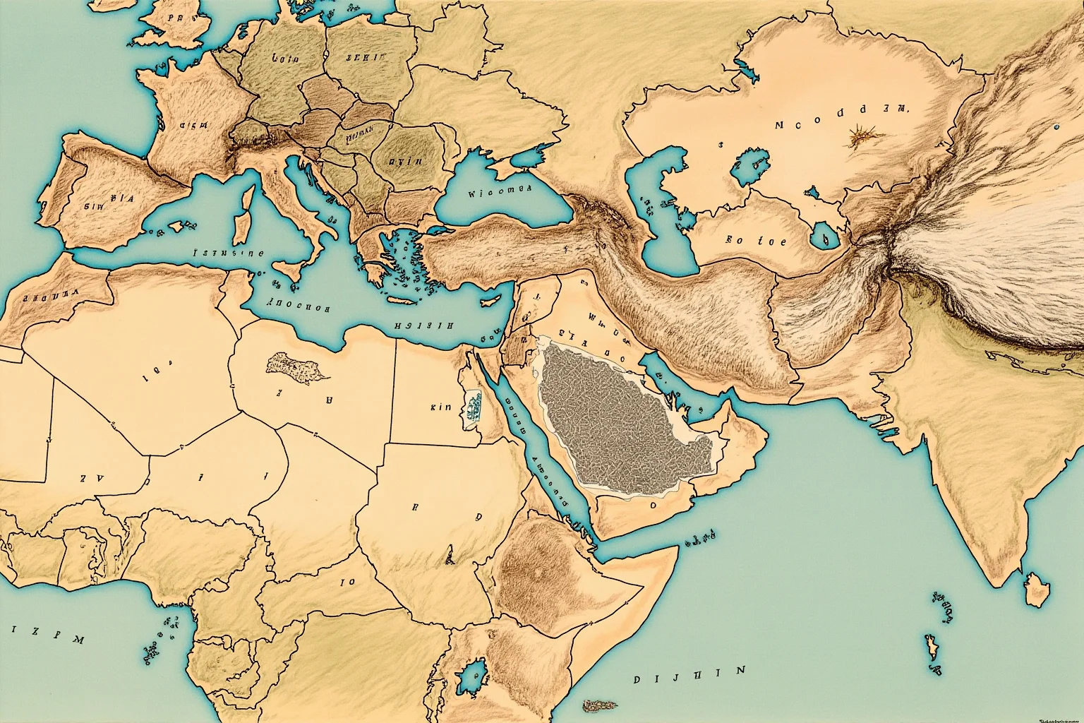 25 Captivating Facts About the Persian Empire 2 A sweeping ancient map illustration showing the vast borders of the Achaemenid Persian Empire stretching across three continents
