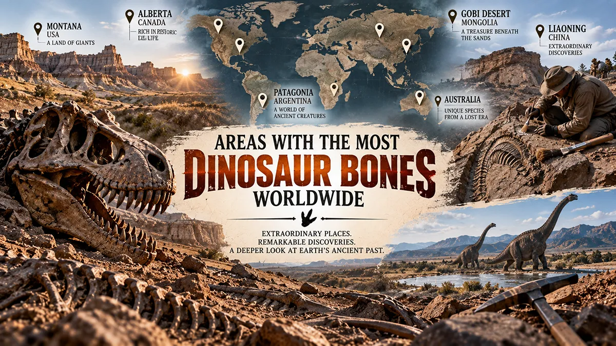 Areas With the Most Dinosaur Bones Worldwide