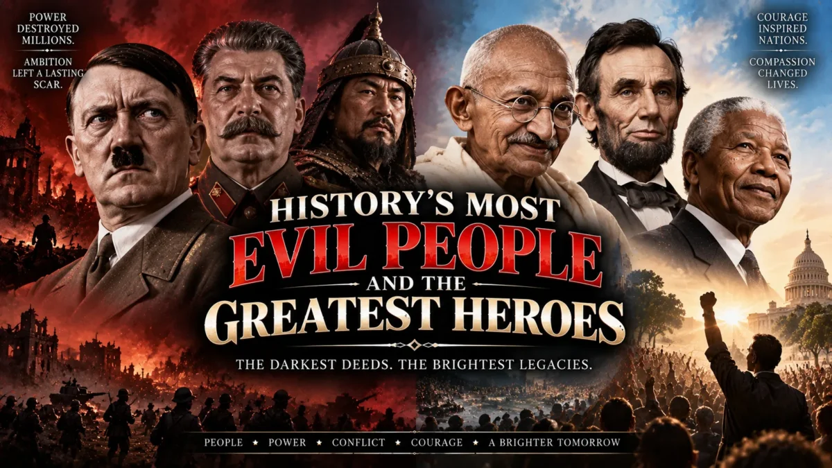 History's Most Evil People & 10 of Its Greatest Heroes