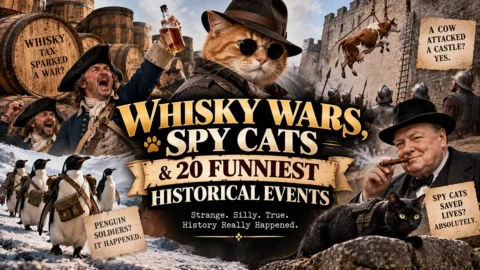 Whisky Wars, Spy Cats, and 20 of the Funniest Historical Events Ever Recorded