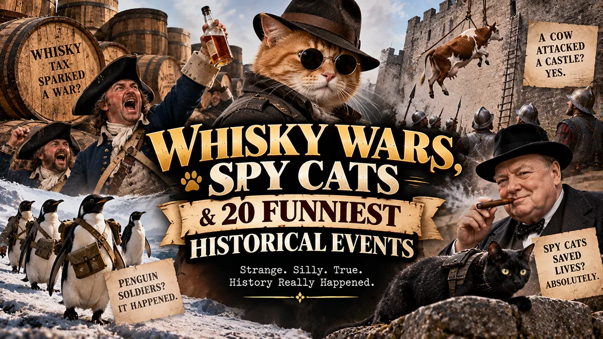 Whisky Wars, Spy Cats, and 20 of the Funniest Historical Events