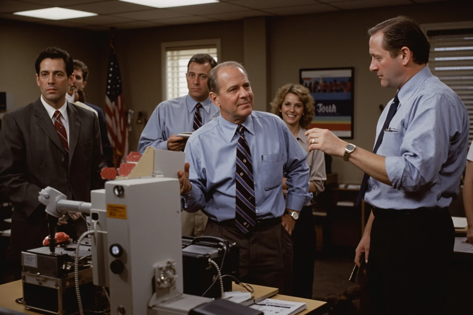14 Presidents Who Never Served in the Military (And 10 Who Did) 13 A 1990s political campaign office or debate setting with period technology and civilian atmosphere