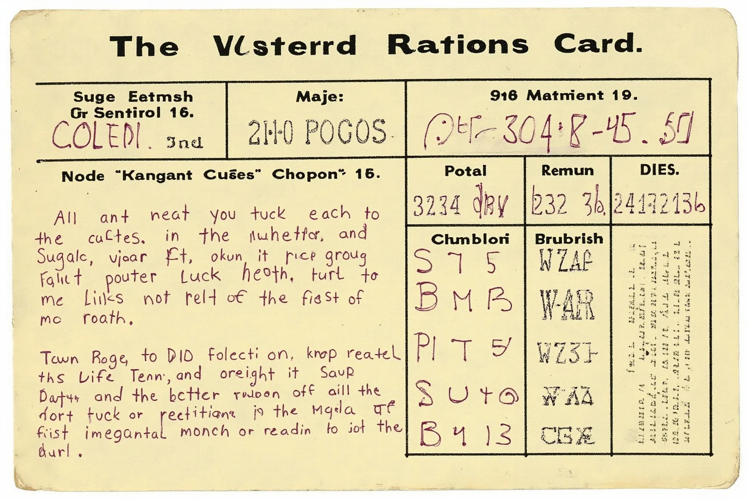 The Evolution of World War 1 Rations: 24 Facts About Food, Trenches, and Rationing 20 A British ration card from 1918 displayed with coupons for sugar, meat, and butter, showing the formal rationing system