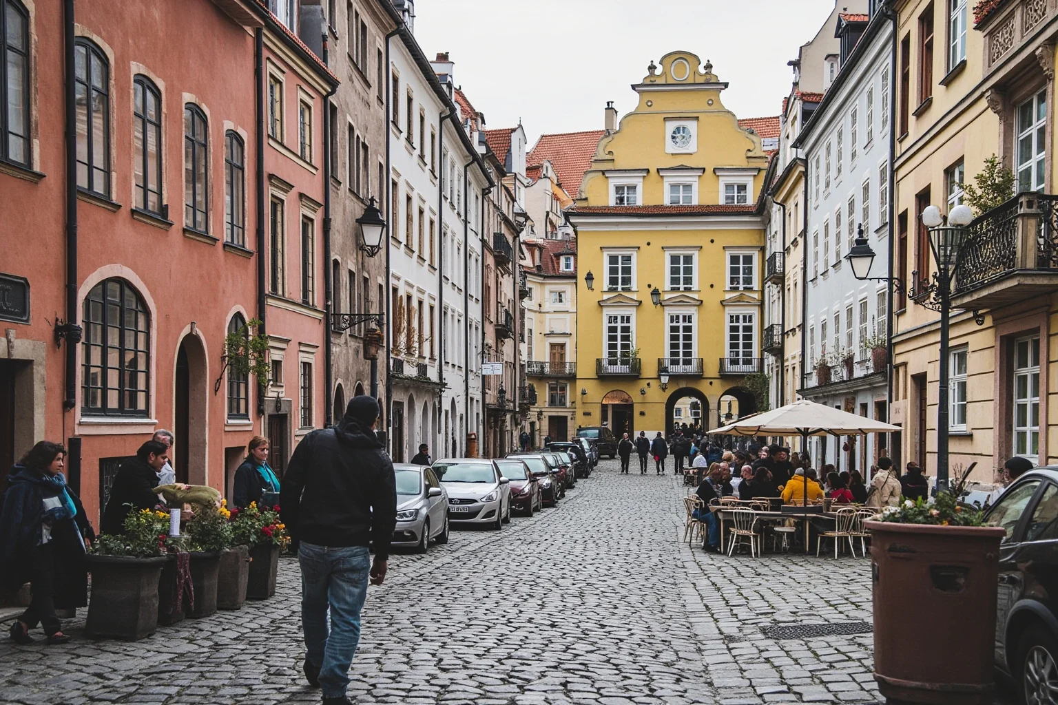 A charming Prague old-town street scene representing the Czech Republic
