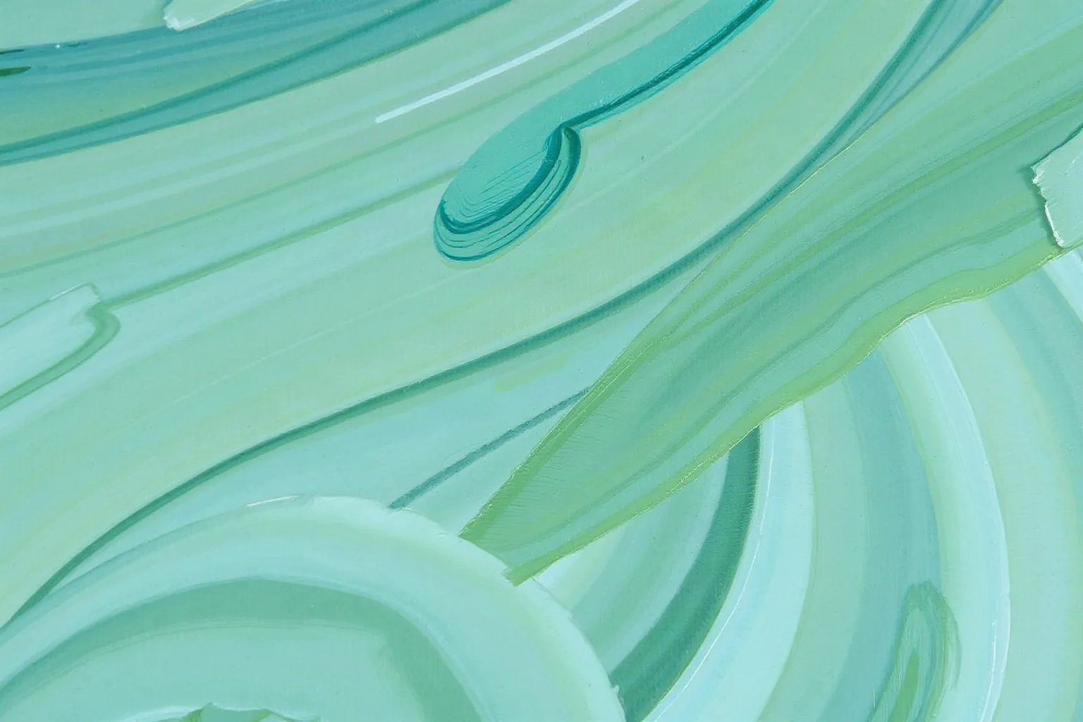 A close-up detail of a painting demonstrating sfumato technique, showing soft blended colors and tones without harsh outlines