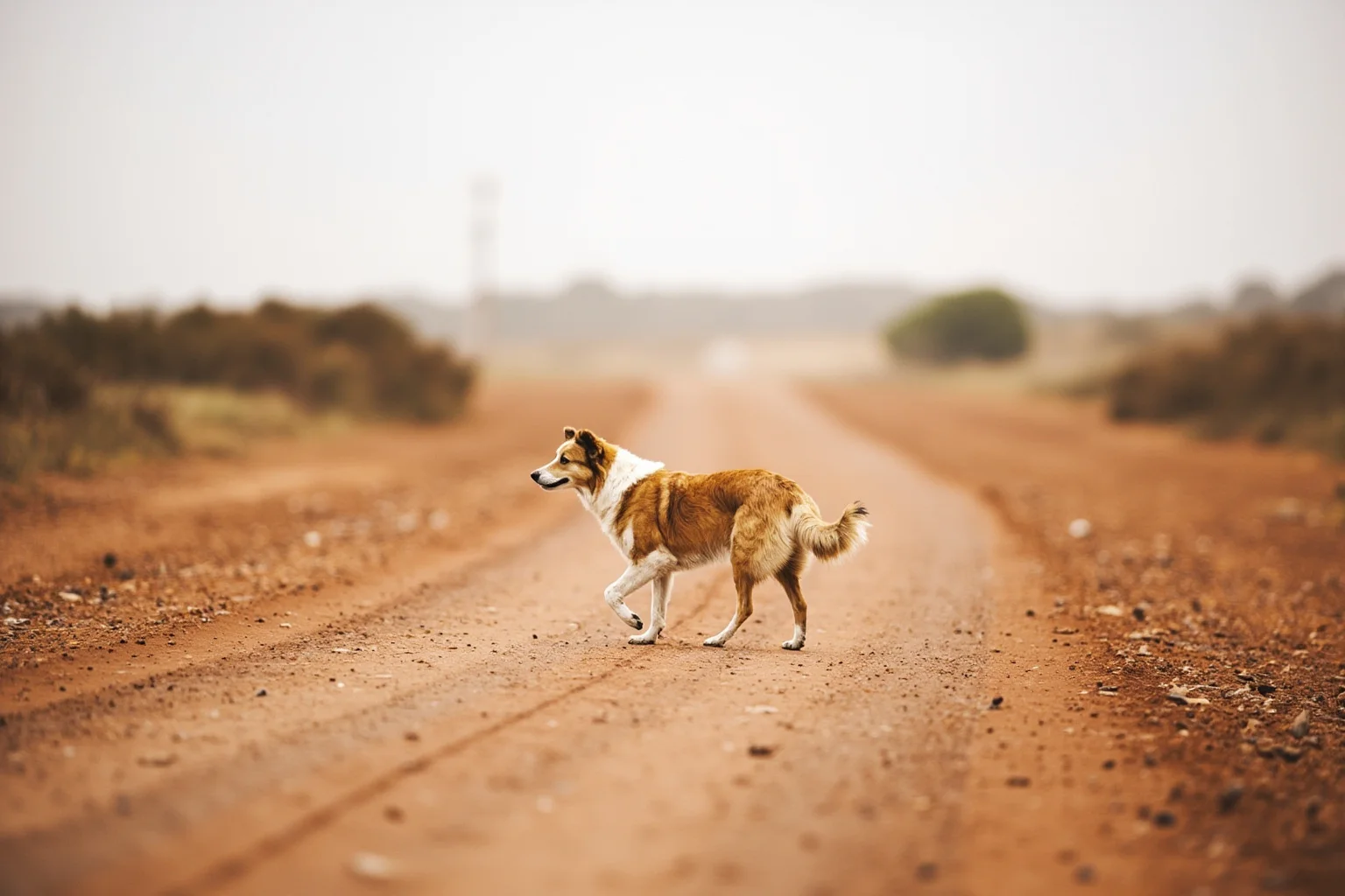 Most Famous Dogs in History: 22 Iconic Canines Who Made Their Mark 11 A determined collie-mix dog walking alone along a long dusty countryside road