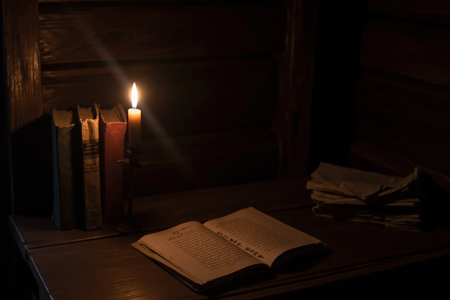22 of the Greatest Comeback Stories in History 5 A dimly lit 19th-century log cabin study with law books, a candle, and a stack of unopened letters