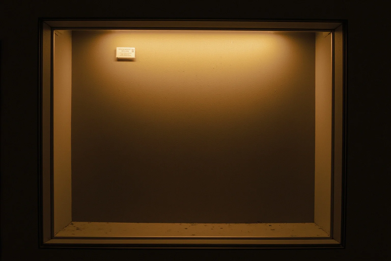 Longest Championship Droughts In Sport History 4 A dusty trophy case with one empty shelf spanning decades, warm sepia lighting, symbolic illustration