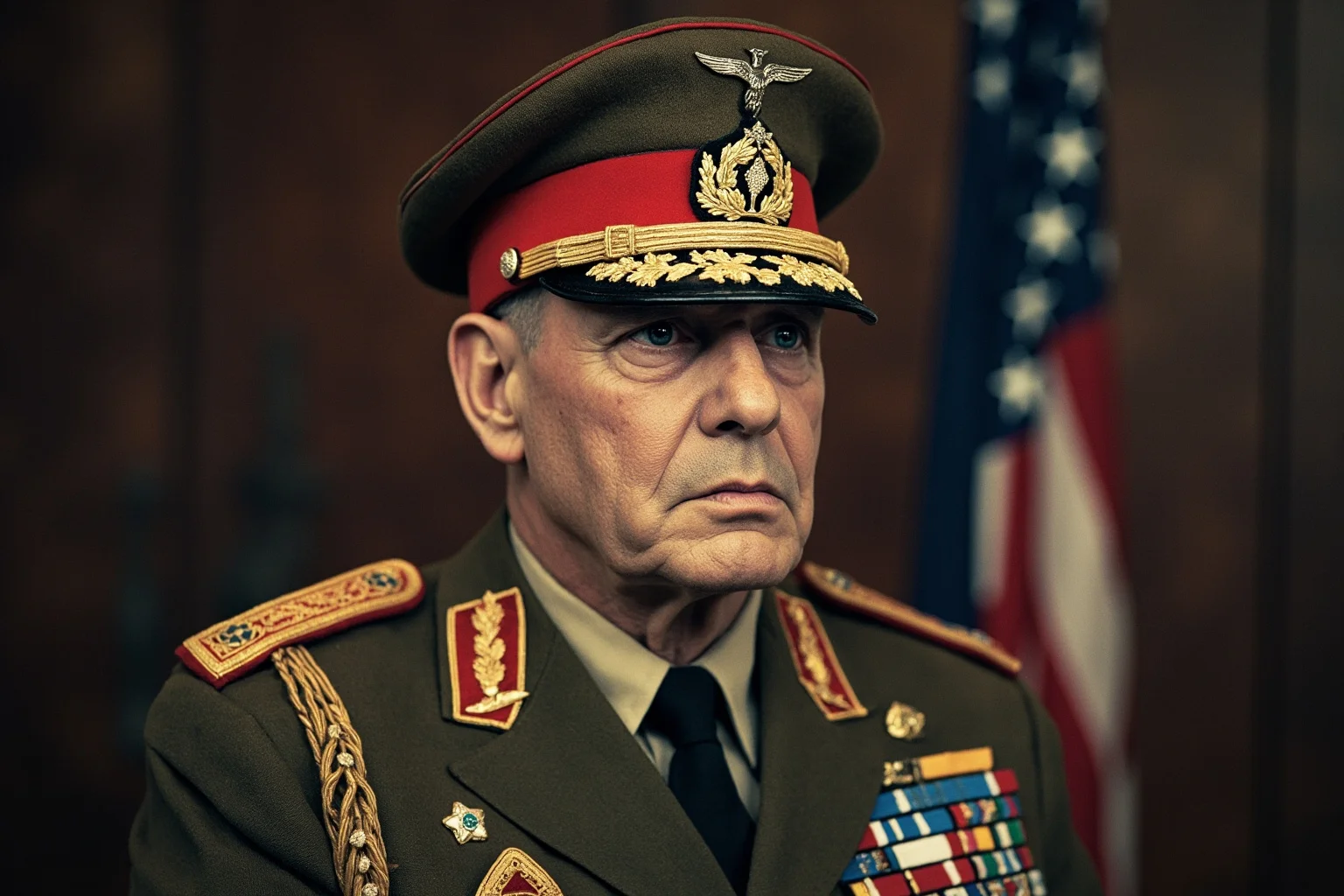 14 Presidents Who Never Served in the Military (And 10 Who Did) 21 A five-star general in World War II military dress uniform, serious expression, Supreme Allied Commander regalia and insignia