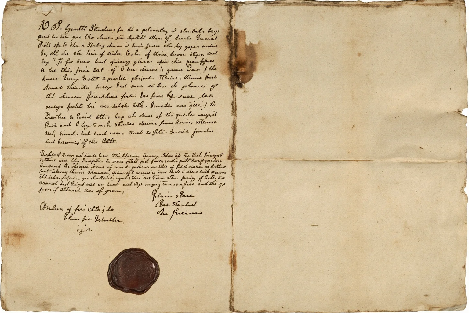 A formal 18th-century document with wax seal representing a privateer's letter of marque
