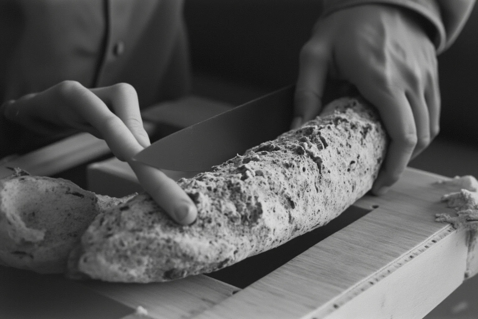 The Evolution of World War 1 Rations: 24 Facts About Food, Trenches, and Rationing 7 A freshly baked loaf of bread being cut by a soldier in a field bakery near the front lines during World War 1