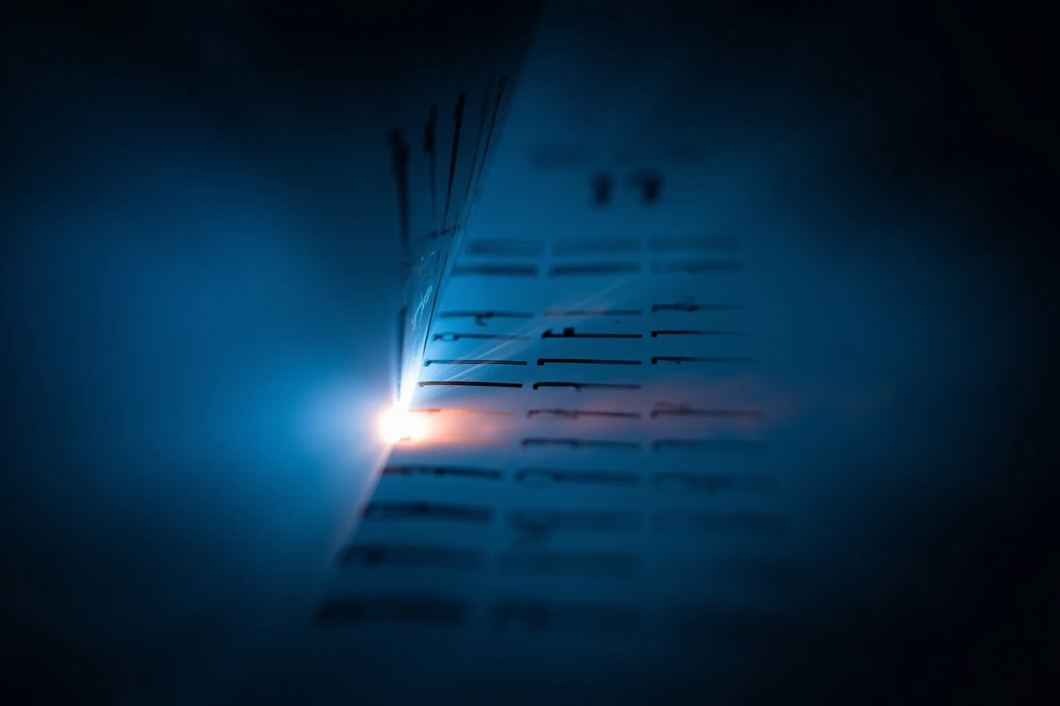 26 Facts About Nostradamus and His Predictions 19 A glowing calendar page turning to a future year, abstract and symbolic, dark blue tones