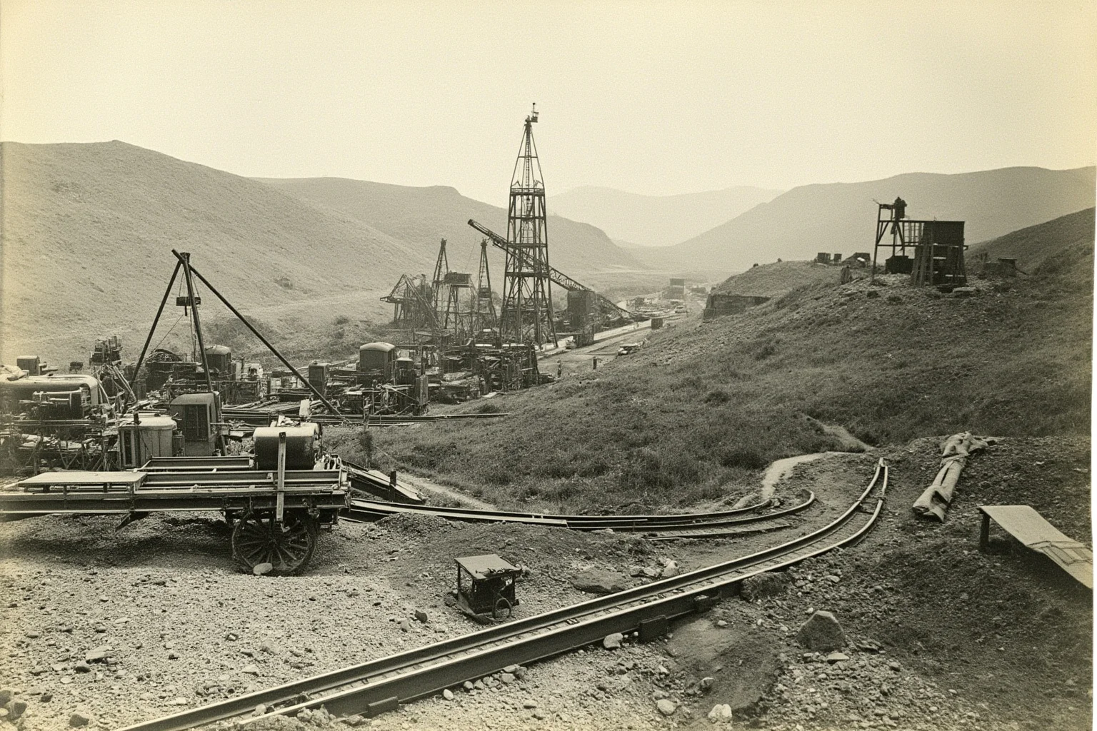 14 Presidents Who Never Served in the Military (And 10 Who Did) 11 A mining operation or industrial site from early 1900s with engineering blueprints and civilian logistics imagery