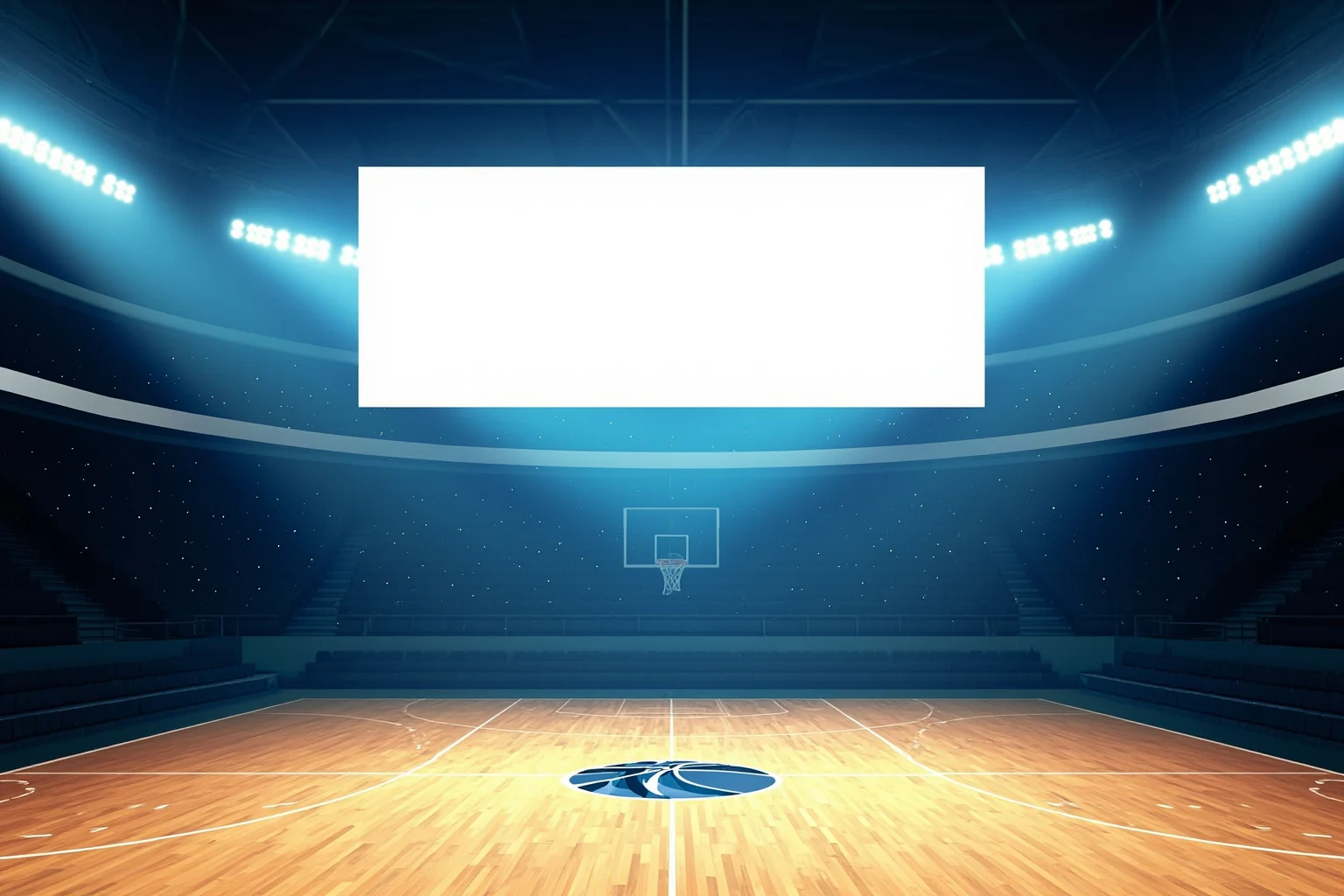 Longest Championship Droughts In Sport History 14 A modern basketball arena with an empty banner space high above the court, symbolic illustration