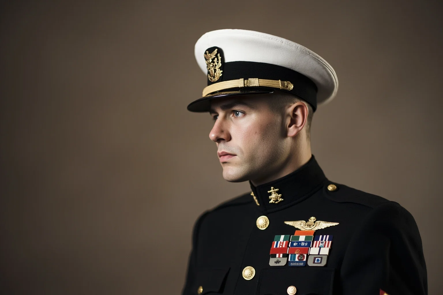 14 Presidents Who Never Served in the Military (And 10 Who Did) 23 A Naval Academy graduate in dress uniform from mid-20th century, formal naval officer portrait style