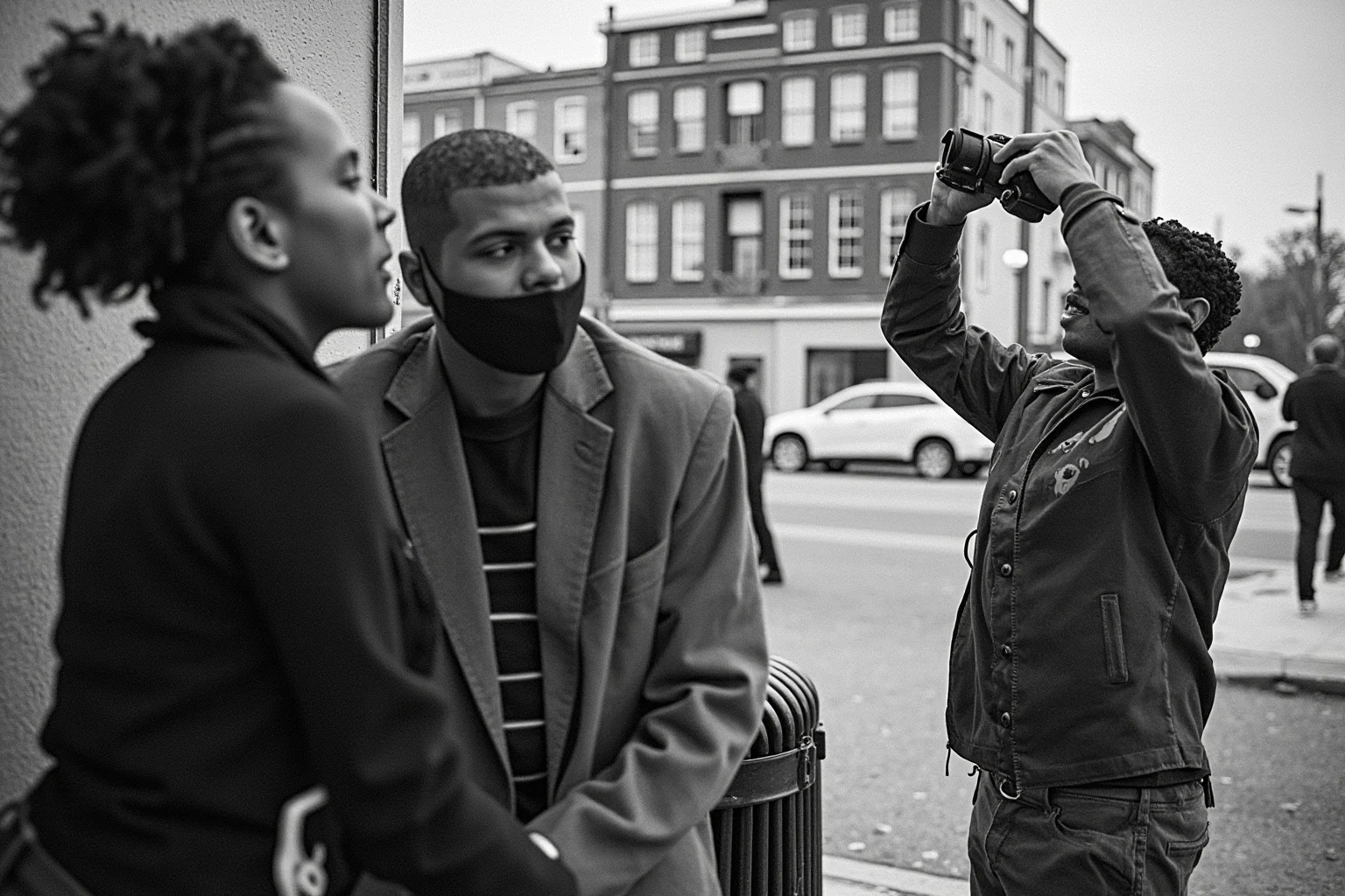 A photographer spending extended time documenting the impact of urban gang violence on families in a city neighborhood
