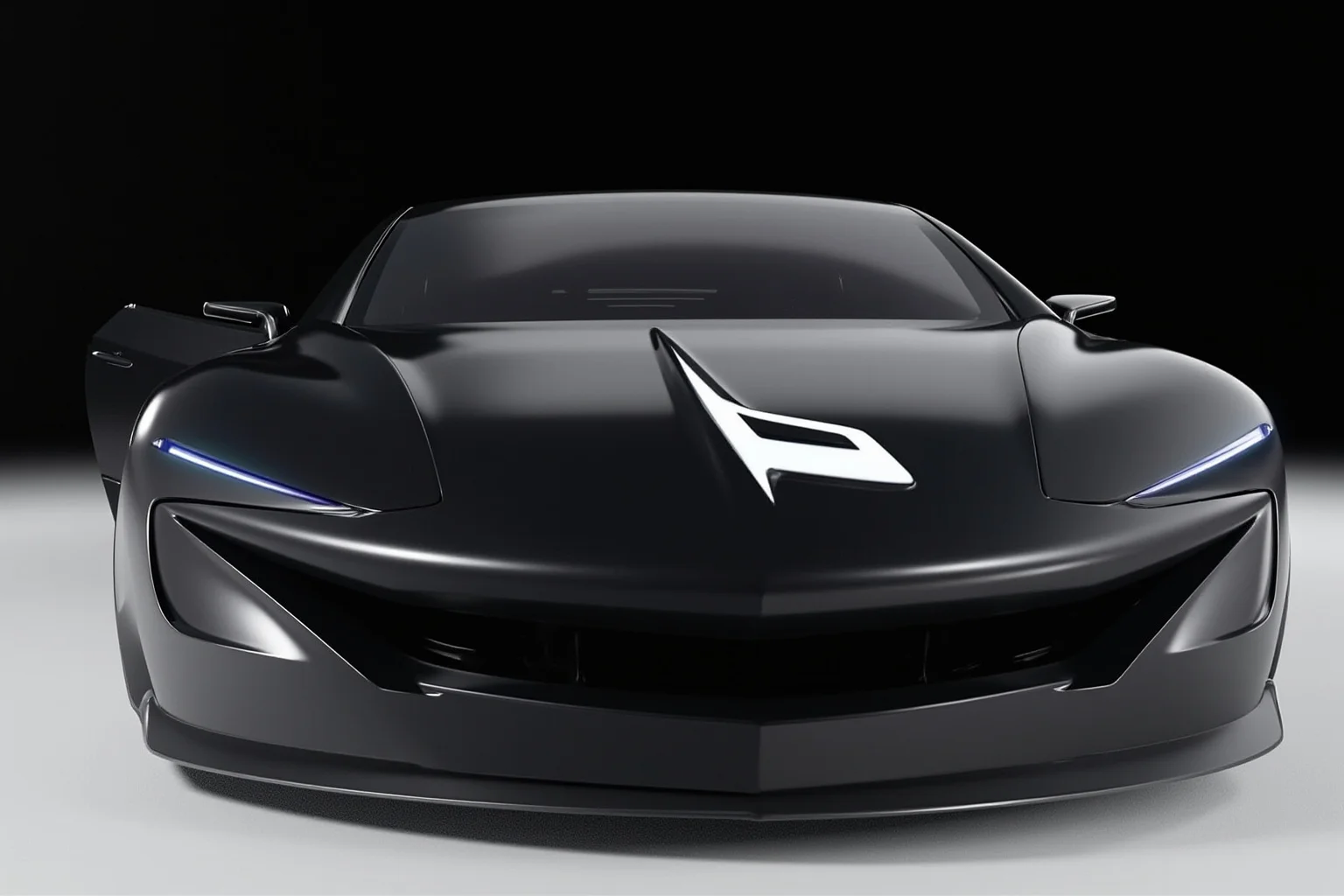 A sleek, modern electric sedan with smooth aerodynamic lines and a minimalist front fascia