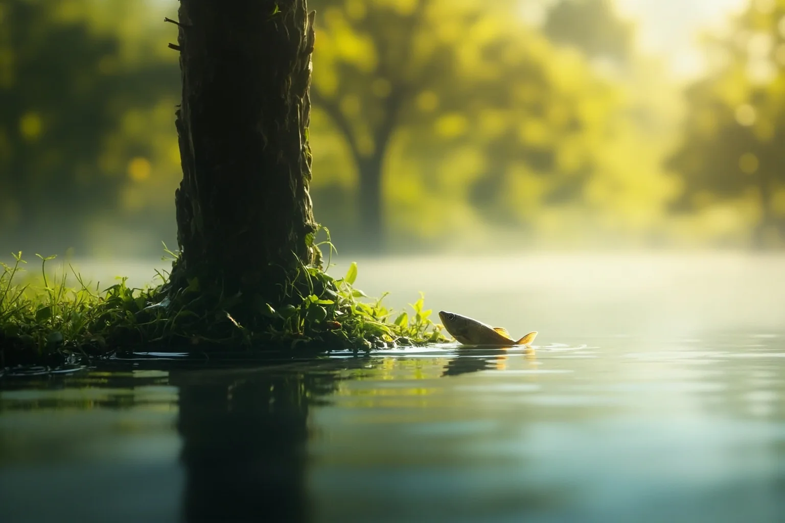 Words of Wisdom: 20 of Albert Einstein's Greatest Quotes 12 A small fish looking up at a tall tree from the edge of a pond