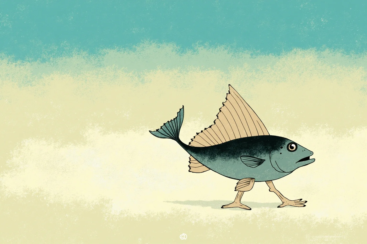 Recently Extinct Animals: A Complete List From the Last 10–20 Years 11 A small flat fish with hand-like fins walking along a sandy ocean floor, illustrative wildlife art style