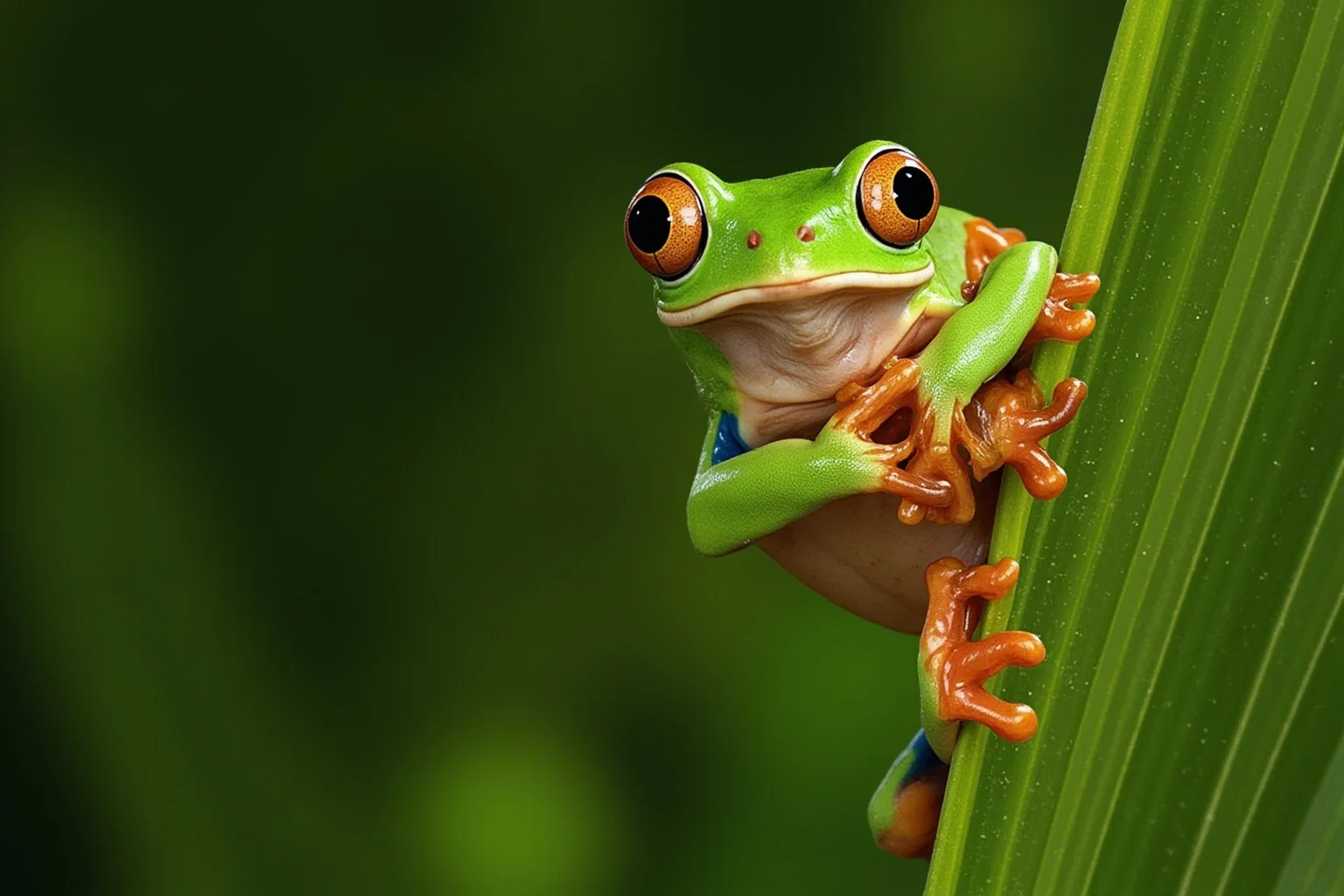 Recently Extinct Animals: A Complete List From the Last 10–20 Years 14 A small green treefrog with fringed limbs clinging to a rainforest leaf, illustrative wildlife art style