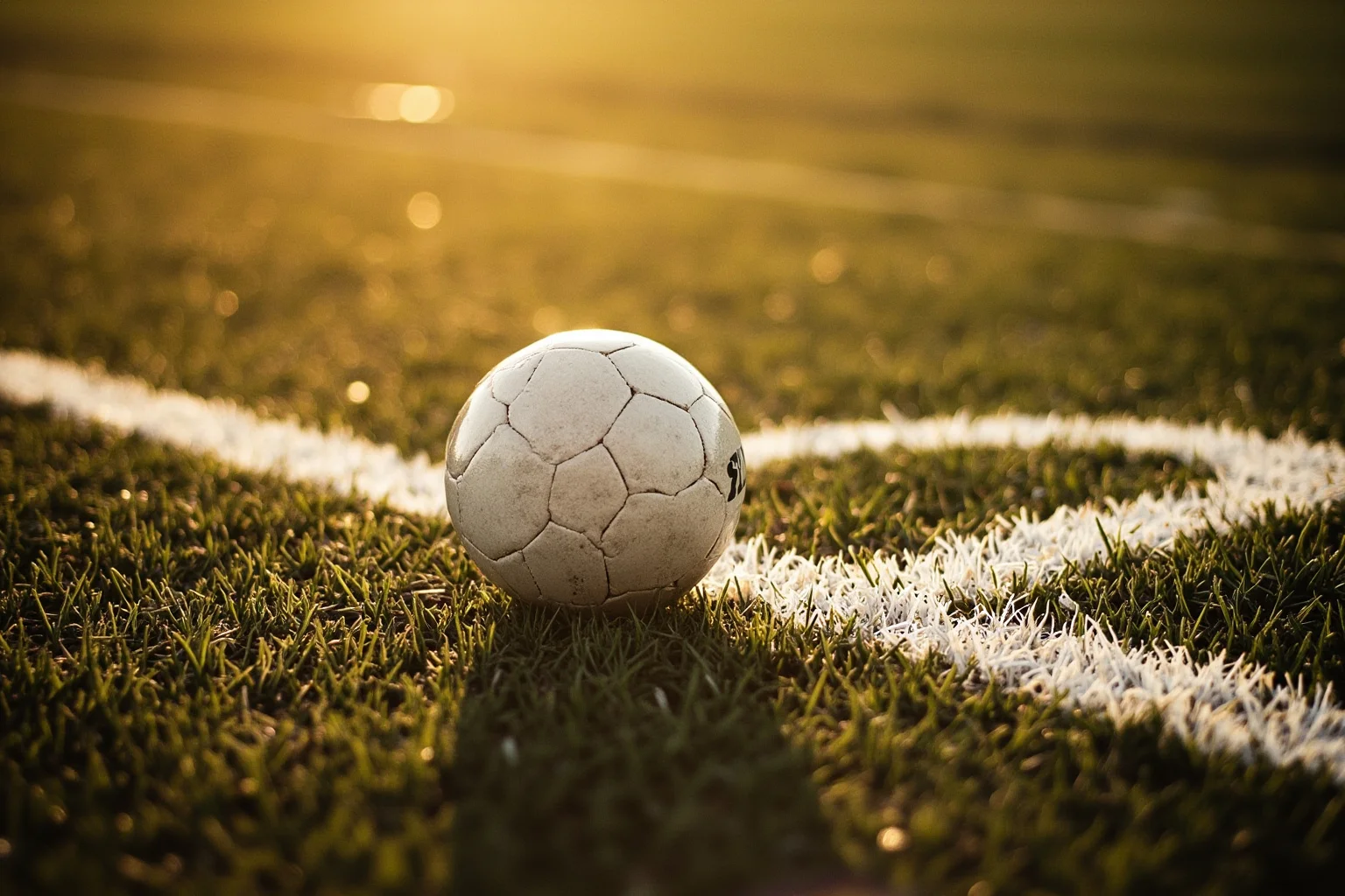 Longest Championship Droughts In Sport History 19 A soccer ball resting on a 1966 World Cup style pitch marking, faded golden light, symbolic illustration