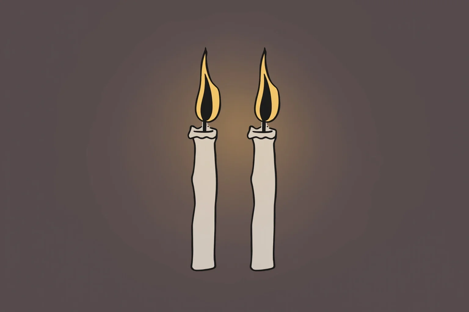 Galileo, Harvard, and 20 Other Unlikely Simultaneous Historical Events 10 A soft, respectful illustration of two candles glowing side by side against a plain dark background, symbolizing shared birth years