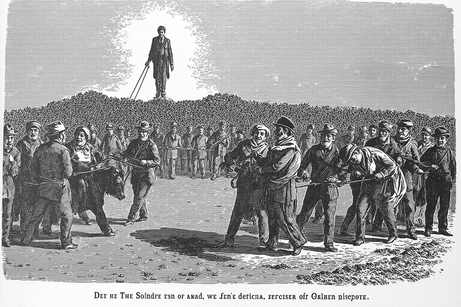 23 Worst Things That Ever Happened in History 8 A somber black-and-white style illustration of a deportation road scene representing early 20th-century Ottoman history