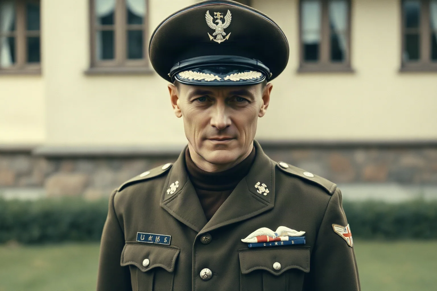 A tall Finnish man in military uniform from World War II era