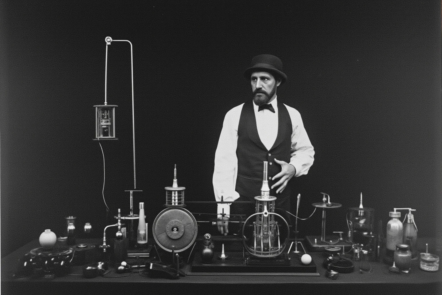 25 Greatest Historical Figures of the Victorian Era 12 A Victorian scientist conducting experiments with electrical apparatus and magnetic equipment in a laboratory