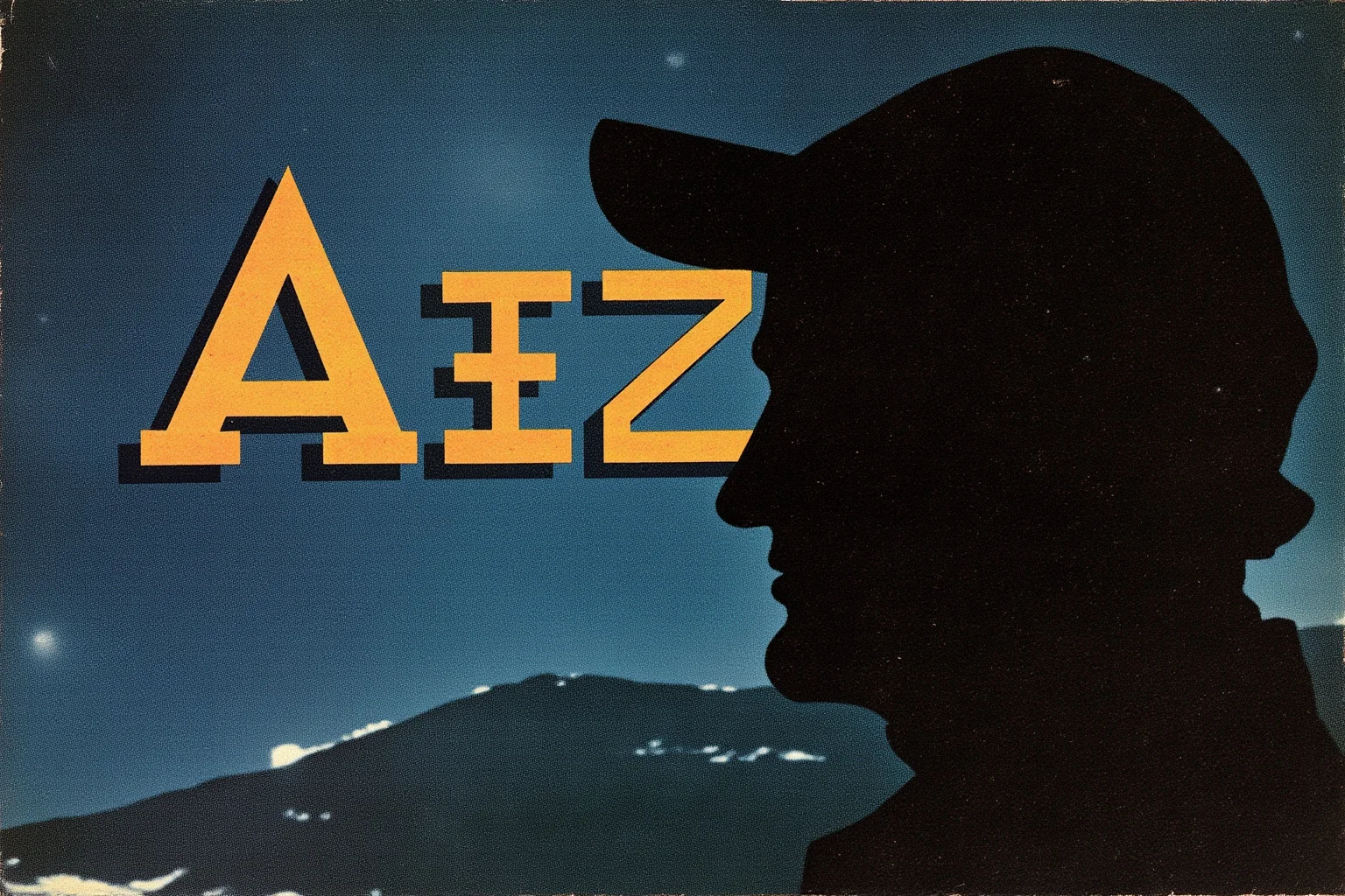 20 of the Most Mysterious People in History 8 A vintage 1970s illustration of an encrypted cipher letter and a shadowy figure's outline against a California coastal night