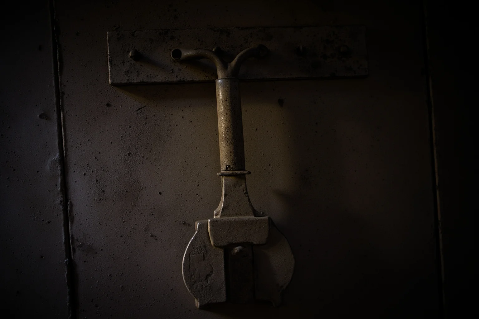 25 Disturbing Last Words By Notorious Criminals 15 A vintage gas chamber exterior door in an old California prison, heavy steel and rivets, dramatic shadows