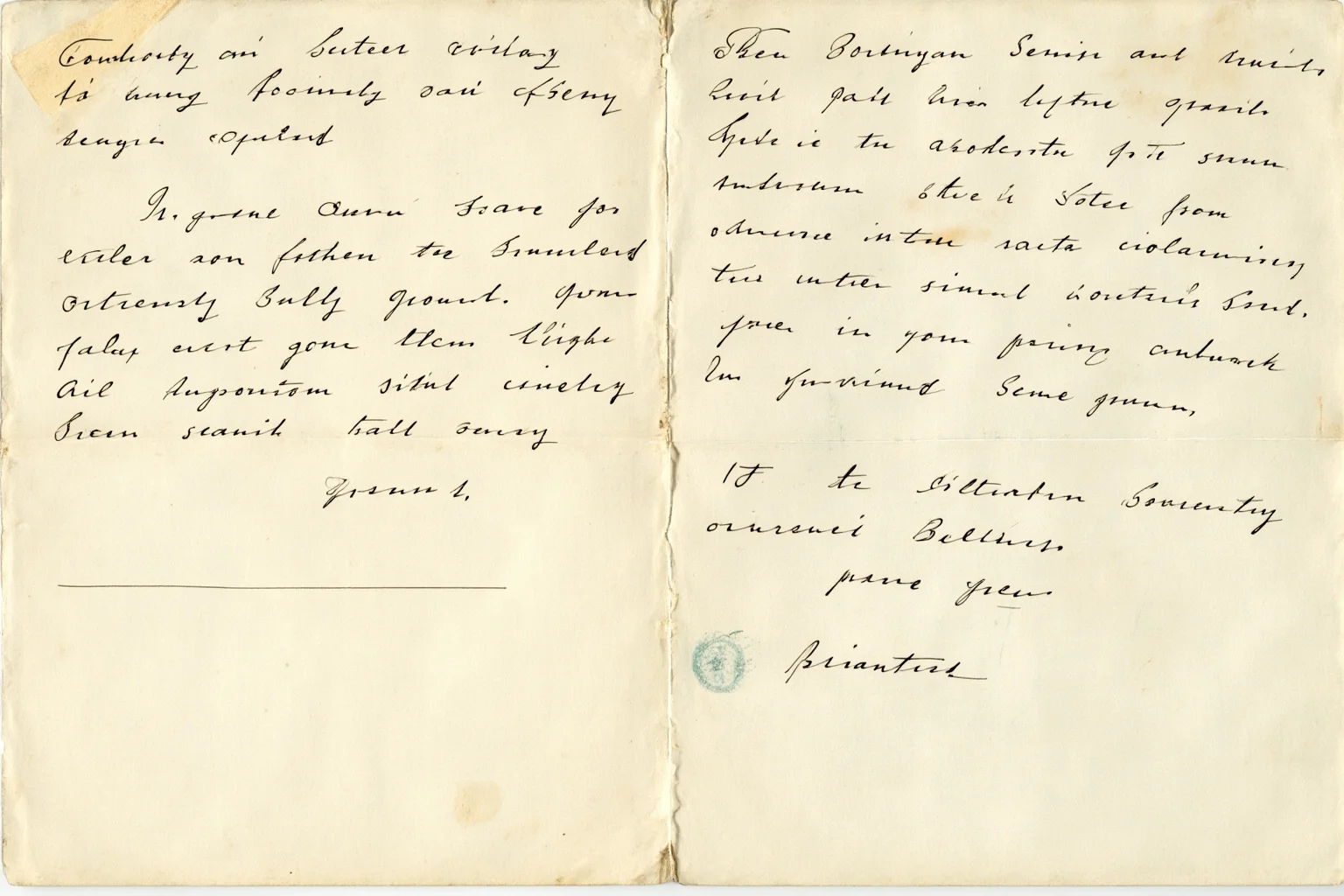 A vintage handwritten letter with mathematical notations in the margins and a scientist's signature at the bottom