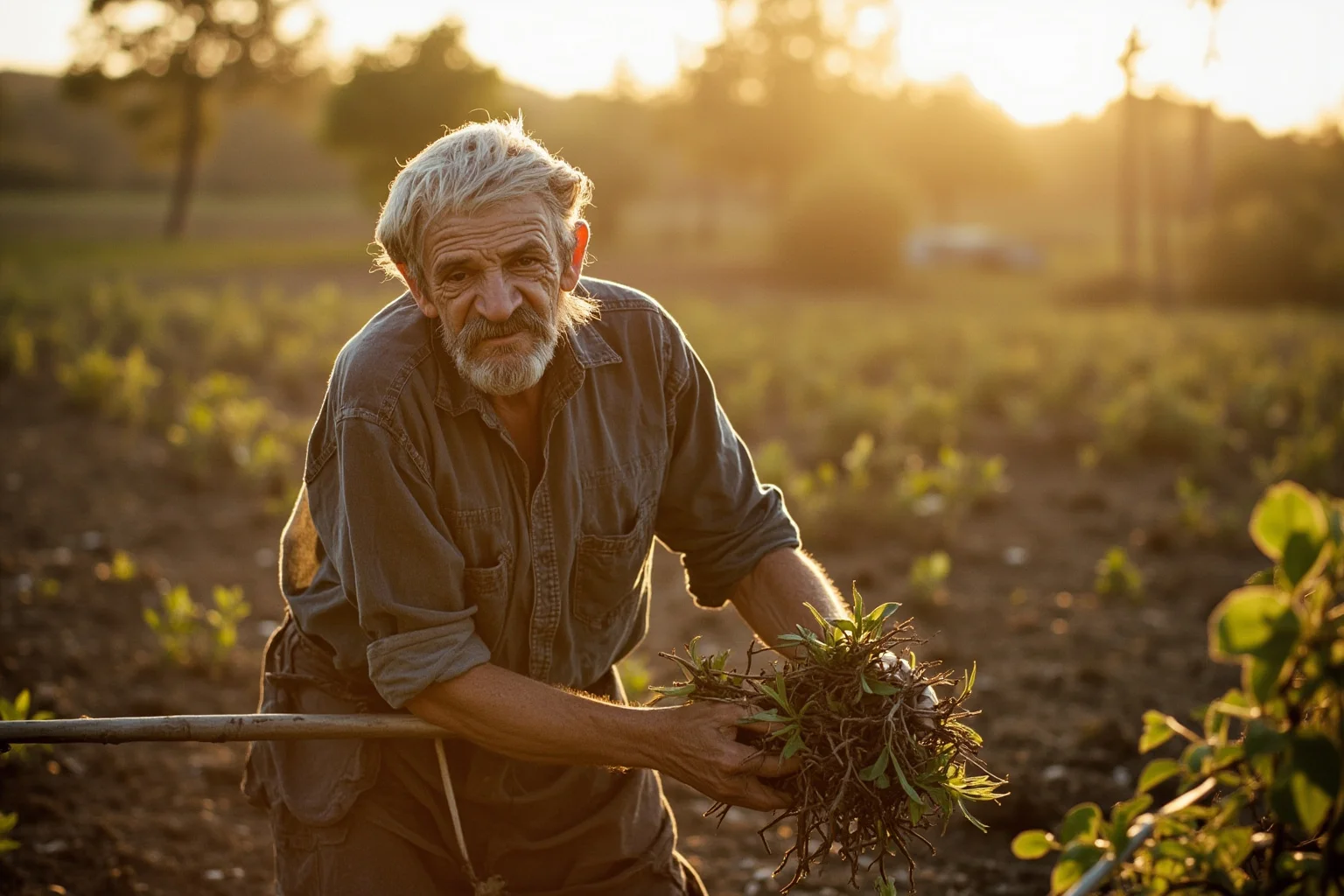 Myths That Defined Cultures: 20 Legends Born From True Events 17 A weathered pioneer figure in ragged clothes planting apple saplings in a sunlit frontier field