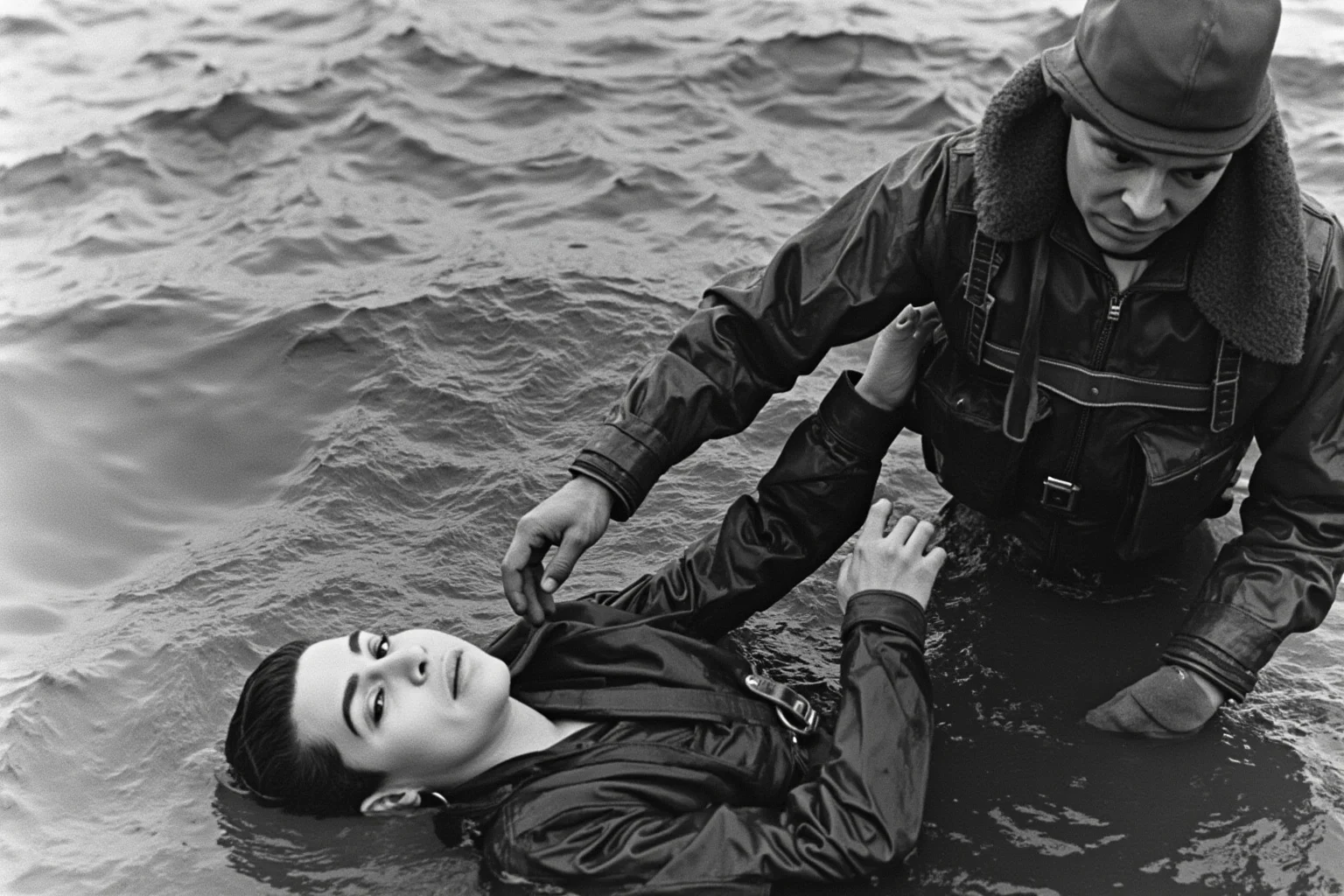 14 Presidents Who Never Served in the Military (And 10 Who Did) 24 A World War II era Navy aviator in flight suit and uniform being rescued from ocean water, combat pilot imagery