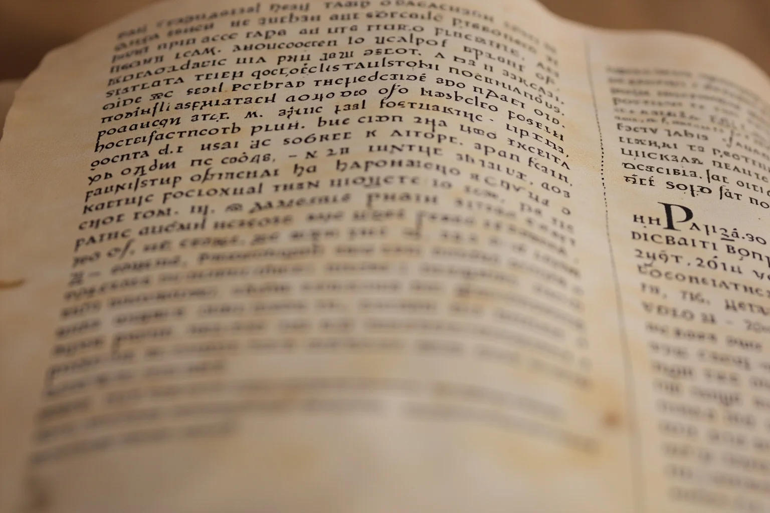 Aged Greek manuscript page showing text of Nicomachean Ethics with balanced scales symbolizing the golden mean