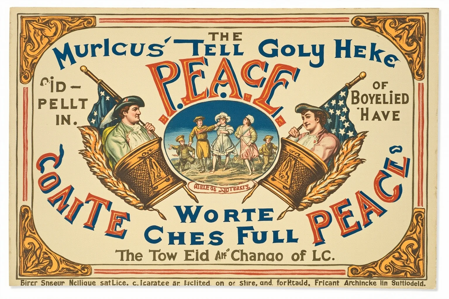 Facts About Ulysses S. Grant: 20 Facts and 10 Misconceptions Busted 15 An 1868 campaign poster or badge reading 'Let us have peace' with patriotic imagery