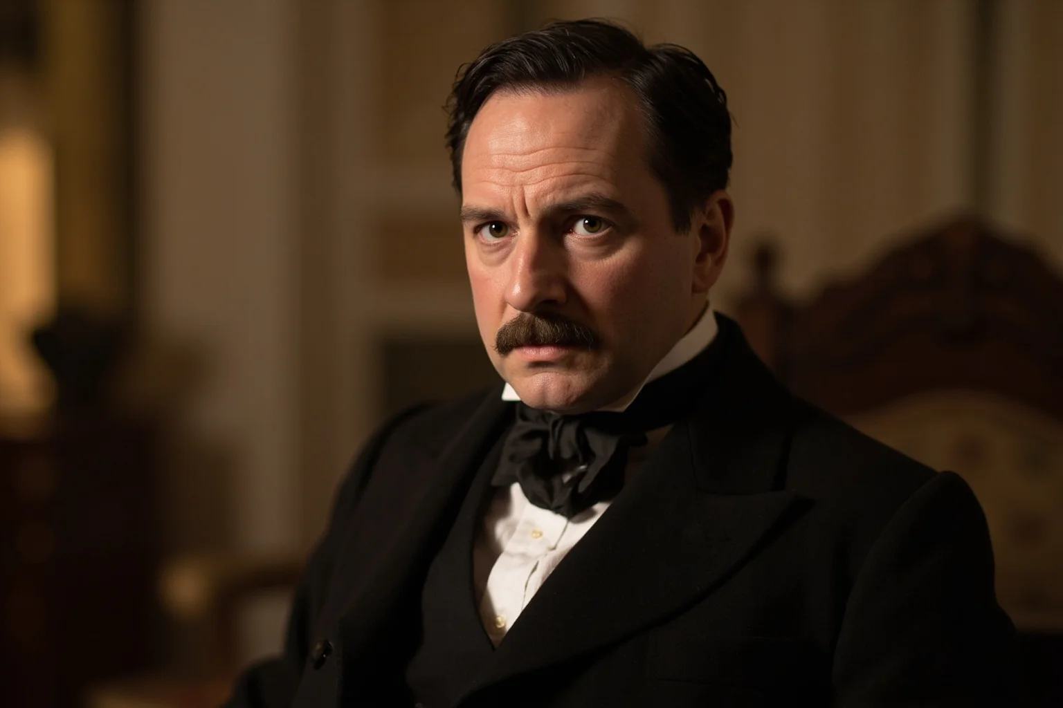 25 Greatest Historical Figures of the Victorian Era 14 An American statesman in 19th century formal attire with a determined expression, period furnishings in background