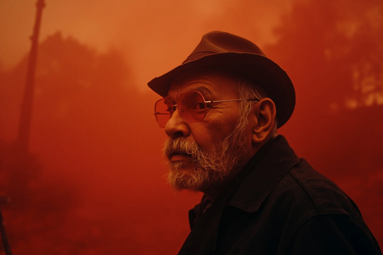 Amazing Facts About Claude Monet: His Life and 10 Greatest Paintings 11 An elderly painter with foggy, blurred vision standing before a canvas full of warm reddish tones