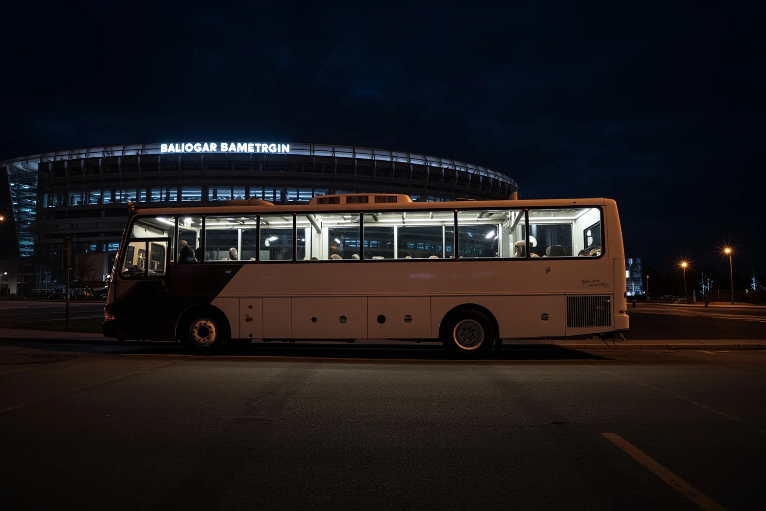 Incredible Facts About the Beatles' Greatest Band History 12 An empty tour bus parked outside a stadium at night, suggesting the end of touring life