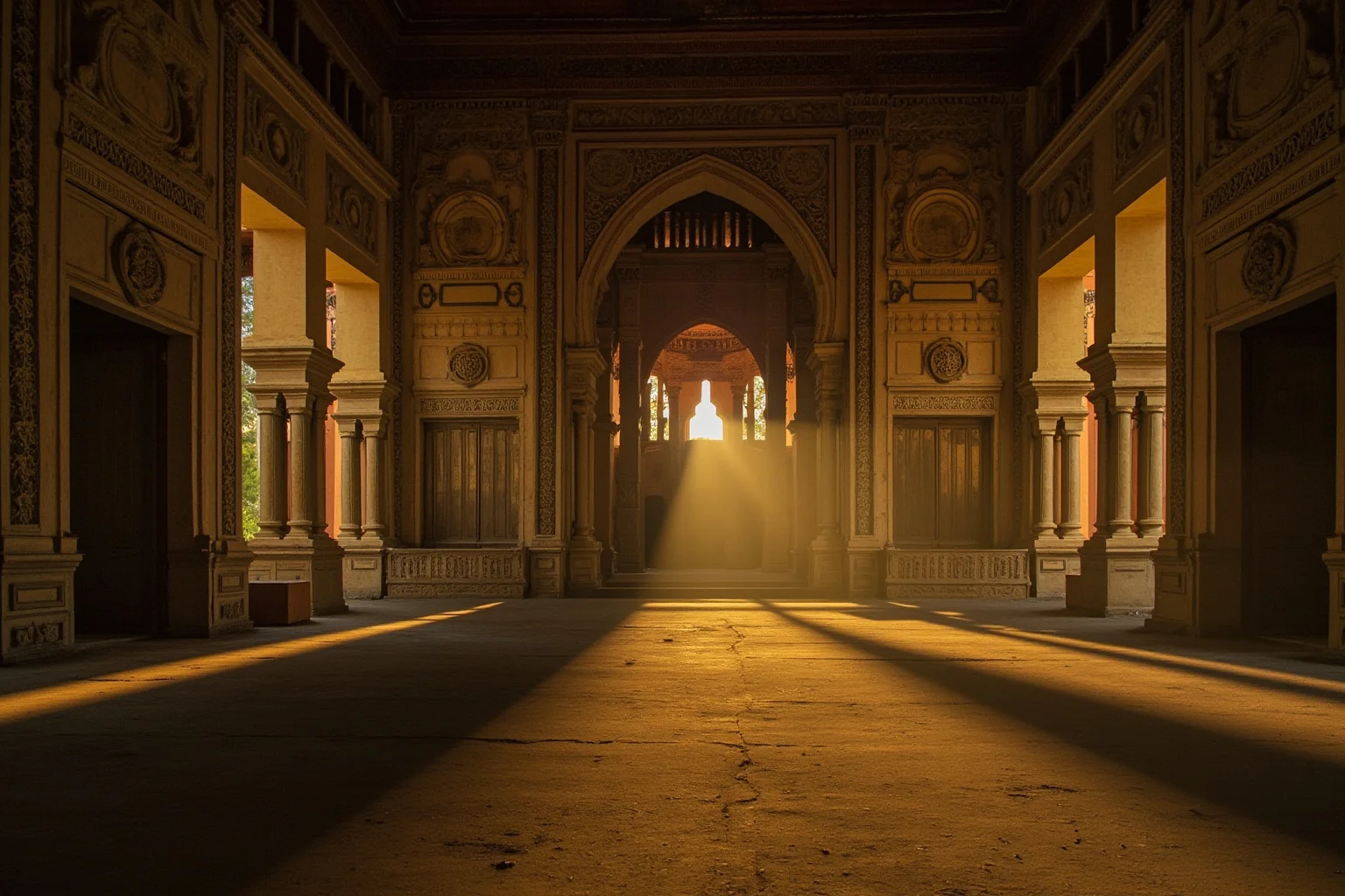 Empires That Fell Slowly—and 20 That Collapsed Overnight 21 An Ethiopian royal palace with an empty golden throne under fading light