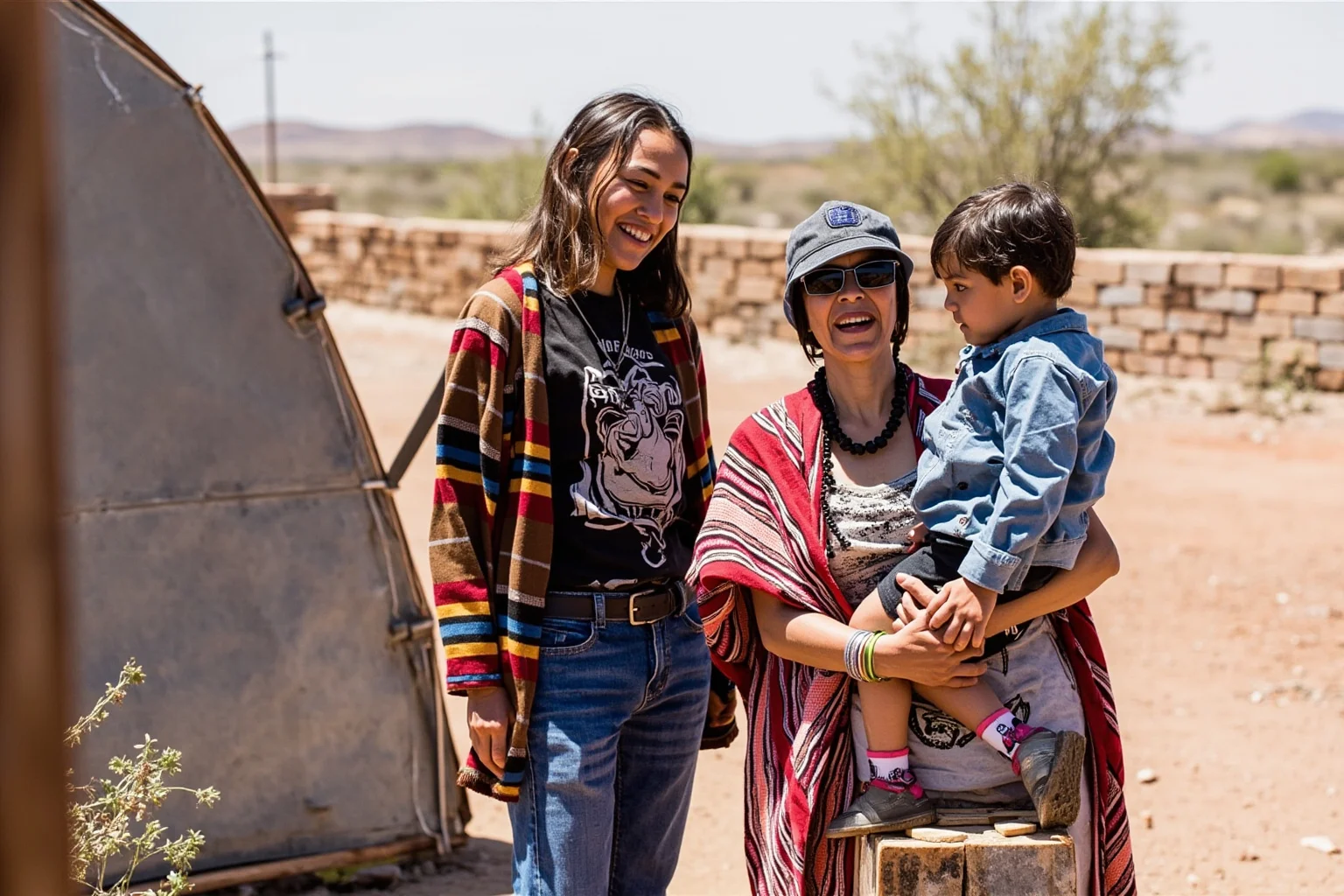 22 Inspiring Stories From Native American History 19 An Indigenous health worker speaking with a Navajo family outside a rural home