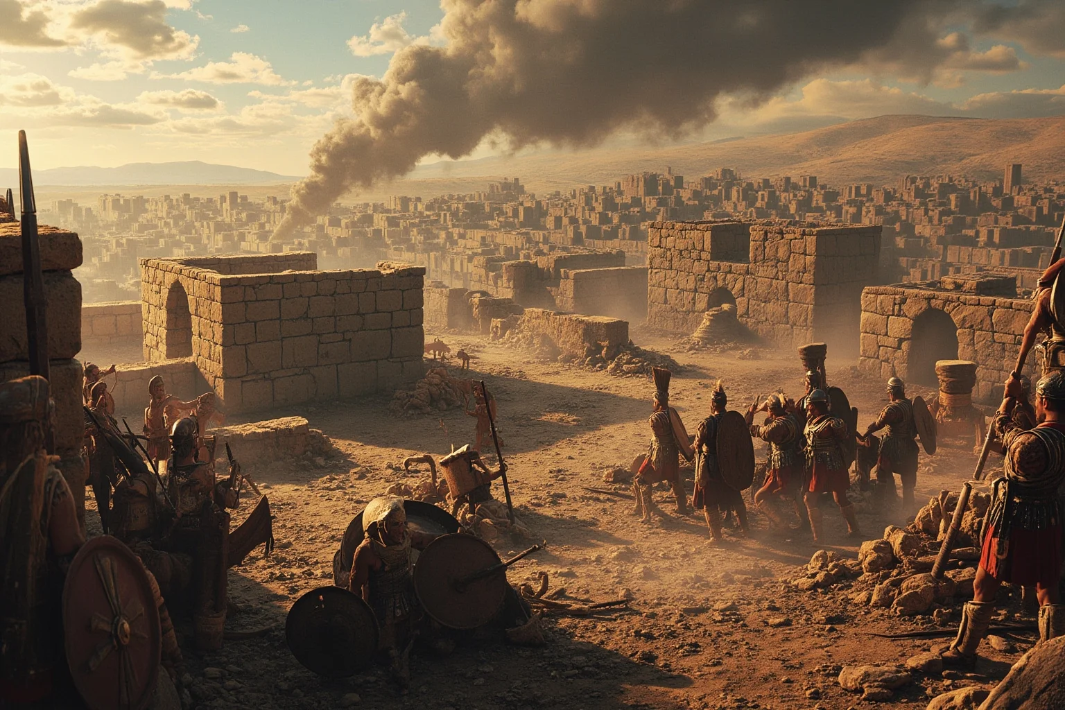 23 Important Ancient Greek Battles In History 10 Ancient Greek city under siege, soldiers surrounding stone walls with siege equipment nearby