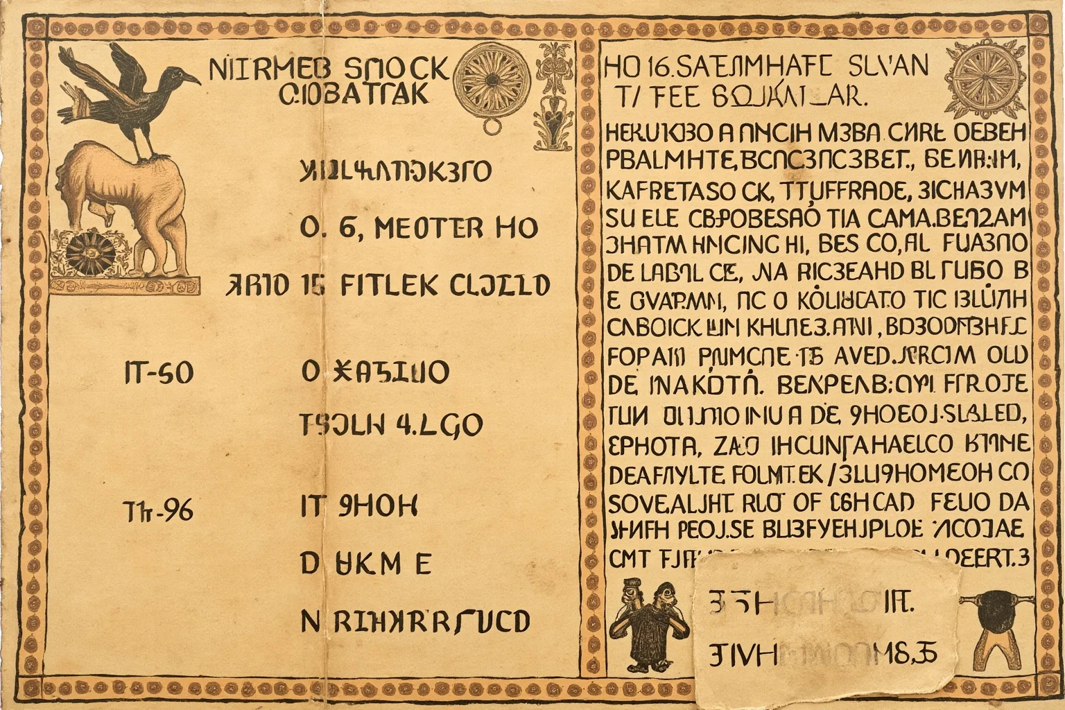 Ancient Greek parchment with dated text and calendar markings from the 8th-9th century BC