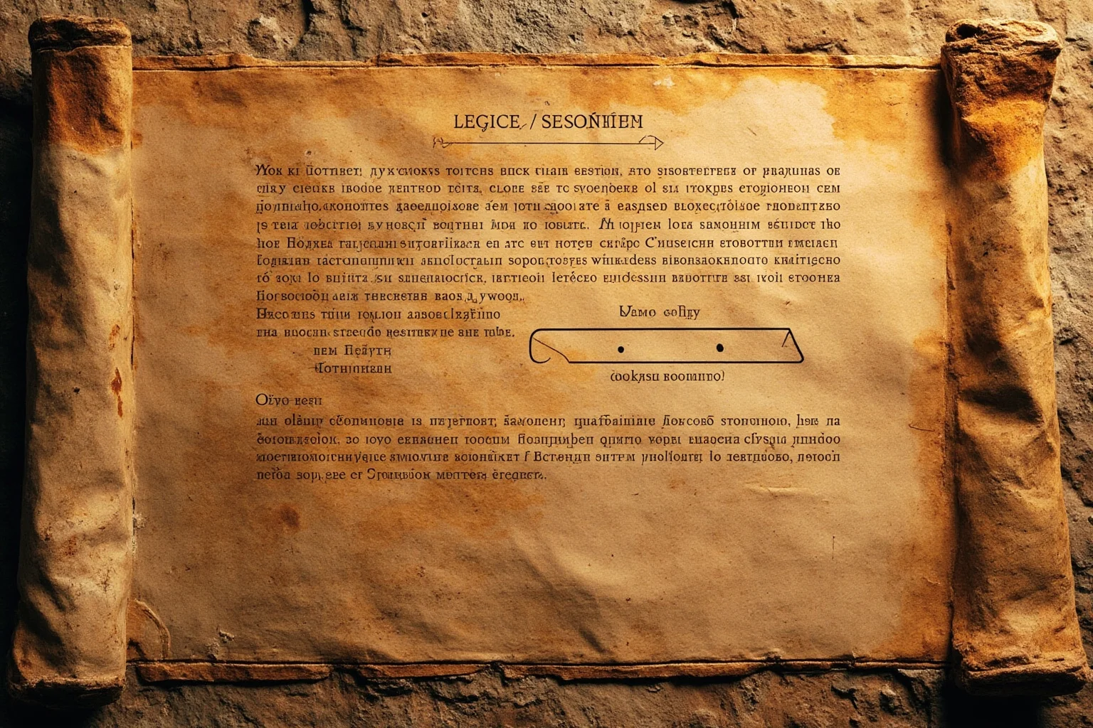Ancient Greek scroll or tablet displaying logical syllogism structure with clear premise and conclusion notation